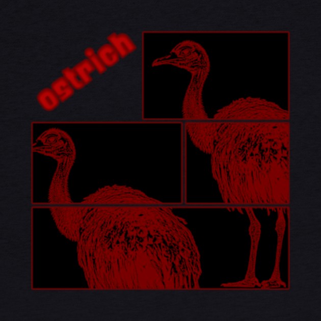 Ostrich by Horrorrye